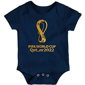 FIFA Babybody voor meisjes en meisjes, met officieel FIFA World Cup 2022 logo, marineblauw, 12 maanden, Navy Blauw