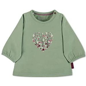 Sterntaler Baby meisje lange mouwen T-shirt lange mouwen T-shirt borduurwerk hart knopen groen groen 56, Groen