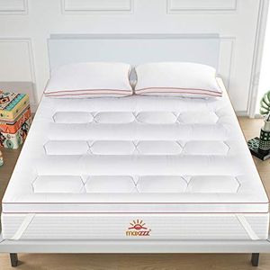 Maxzzz Matrasbeschermer, 140 x 200 cm, microvezel, ademend, hoge dichtheid, 1200 g/m², dikte comfort, 5 cm
