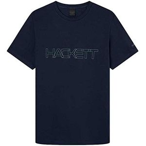 Hackett London Hs Hackett Outline T-shirt voor heren, Navy Blauw