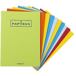 Unipapel 98420799 Notitieboeken A4, 48 vellen van 3,5 mm, 90 g, deksel met reliëf, Unipapyrus 13, verschillende kleuren, 10 stuks