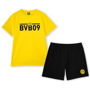 Borussia Dortmund BVB Schouderpak, zwart, shirt, broek, exclusieve collectie, BVB09 opschrift, 100% katoen, korte voetbal, uniseks, volwassenen, XL