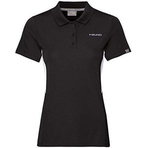 HEAD Club Tech G Poloshirt voor meisjes, zwart.