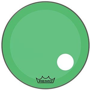 Remo P3-1326-CT-GNOH - Powerstroke 3 Colortone basdrumvacht voor basdrum, groen, 66 inch, met 5-voudig gat