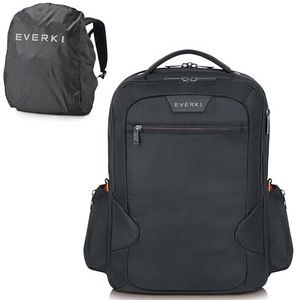 Everki Studio Uitbreidbare rugzak voor laptops tot 15 inch met regenhoes, zwart, 26 liter