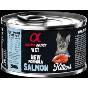 ALPHA SPIRIT Feline Kitten Boîte de 6 boîtes de saumon 200 g