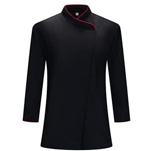 Misemiya - Koksjas voor dames – uniformen de Chef dames – koksjas voor dames – uniform – Ref.8441, koksjas 703 – zwart, 3XL, koksjas 703 zwart