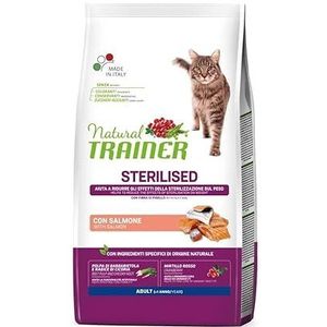 Natural Trainer steriliseert kattenvoer voor volwassen katten met zalm - 3 kg