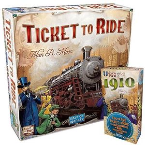 Days of Wonders - Ticket to Ride USA + Ticket to Ride USA 1910 - basbundel + uitbreiding - gezelschapsspel voor het hele gezin - Nederlandstalig