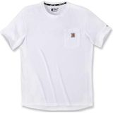 Carhartt Force Cotton Delmont T-shirt met korte mouwen (regular en grote en grote maten) voor professioneel gebruik voor heren, Wit