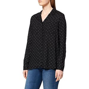 LTB Jeans dames poneti blouse, Zwart met witte stippen 6735