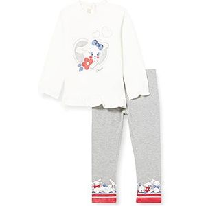 Chicco Completo Bambina T-shirt en leggings voor jongens, bianco grigio meerkleurig