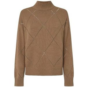 Pepe Jeans Idris Perkins Gebreid voor dames, Bruin (Stowe Beige)