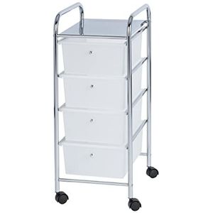 Wenko Badkamertrolley Messina 39 X 80,5 Cm Staal Wit