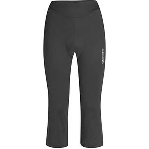 GONSO Jane 3/4 fietsbroek voor dames, met hoogwaardige bekleding, zwart.