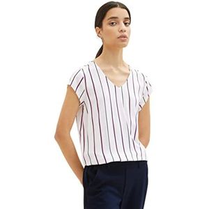 TOM TAILOR Femme 1036860 Chemisier, 32701 - Offwhite Blouse Stripe,32