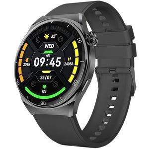 Beafon, Smartwatch 401, fitnesshorloge voor dames en heren, 1,43 inch AMOLED-display, spraakassistent, bluetooth-oproep, IP67, Google Fit/Strava, fitness-/sportmodus