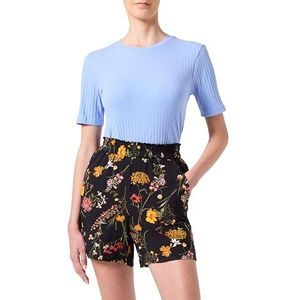 VERO MODA Vmeasy Joy Hw Wvn Ga Shorts Dames Shorts, Zwart/Oranje: Vicka