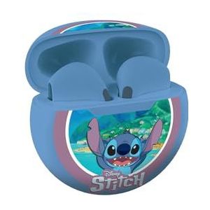 Lexibook, Disney Stitch, draadloze stereo-hoofdtelefoon, hoogwaardig geluid, geïntegreerde microfoon, touch-bediening, oplaadbox, geluid beperkt tot 85 dB, blauw, HPBT05D