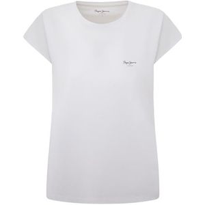 Pepe Jeans Lory T-shirt voor dames, Wit (wit)