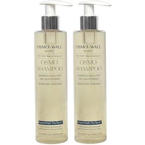 Osmowall Kit 2 OSMO shampooing délicat pour un usage quotidien. Cheveux doux, hydratés et brillants. Avec gel d'Aloe Vera de l'agriculture biologique. Respecte le pH du cuir chevelu. Unisexe - 250 ml