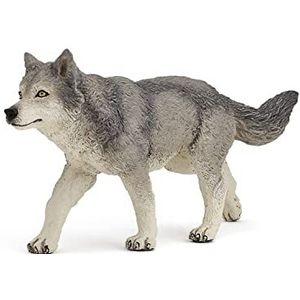 Papo - verzamelfiguren - grijze wolf - katachtigen - dieren van het bos - voor kinderen - meisjes en jongens - vanaf 3 jaar