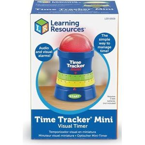 Learning Resources Mini visuele timer Time Tracker, klaslokaaltimer, handwastimer, auditieve en visuele markering, vanaf 3 jaar