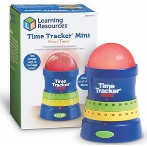 Learning Resources Mini visuele timer Time Tracker, klaslokaaltimer, handwastimer, auditieve en visuele markering, vanaf 3 jaar