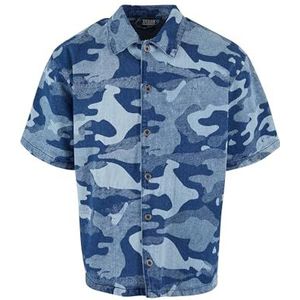 Urban Classics Chemise boxy imprimée laser pour homme, Camouflage, XXL