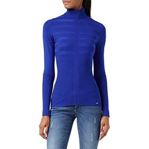 Morgan Top met Ingebreid Patroon Blauw