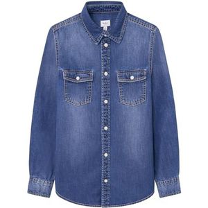 Pepe Jeans Draag Jr Denim T-shirt voor jongens, Blauw (Denim-ir3)