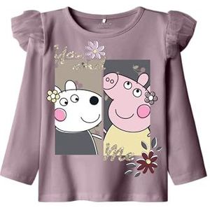 Name it mini Nmfdamina Peppa Ls Top Cplg pour fille, Framboise, 98