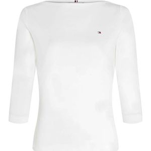 Tommy Hilfiger New Cody Slim T shirt Met Mouw Wit Vrouw