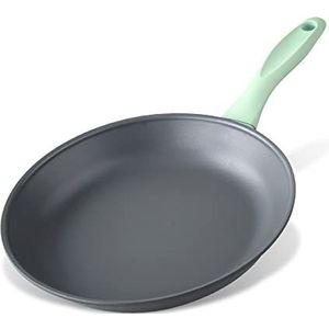 Fackelmann Braadpan 20 cm met antiaanbaklaag, duurzame pan van 100% gerecycled aluminium met ergonomische soft-touch-handgreep, kleine inductiepan voor koken en frituren