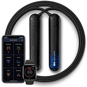 Tangram 05-62366 Smart Rope Pure (springtouw compatibel met Bluetooth 4.0, springmeter, app verbonden met smartphone, soepele rotatie met kogellagers)