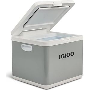 IGLOO IH45 Hybride compressorkoelbox, 43 liter, 12 V en 230 V, mini-koelkast voor auto, reismobiel, camping, grijs