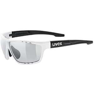 uvex sportstyle 706 v, Sportbril Unisex-Volwassene, white black mat/smoke, one size