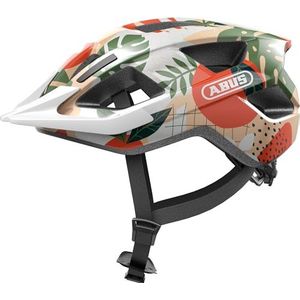 ABUS Aduro 3.0 LED fietshelm - Sportieve stadshelm in elegant design voor dagelijkse en sportieve wandelingen - Met achterlicht - Voor dames en heren - Maat S, oranje