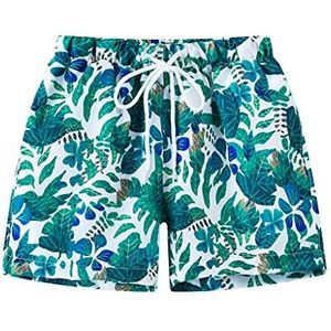 Little Hand Sneldrogende strandshorts voor jongens, boardshorts voor jongens, Wit 2