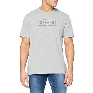 Hurley M REC heren T-shirt One&Only Outline Boxed S/S, Donkergrijs