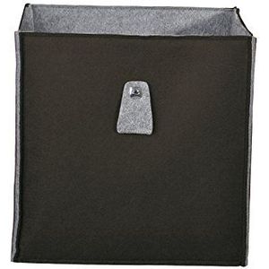 Phoenix Atlanta Vilten box, stof, antraciet, 34 x 34 x 34 cm, textiel, metaal