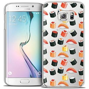 Caseink - Beschermhoes voor Samsung Galaxy S6 Edge [Crystal HD Collection Foodie Design Sushi, harde schaal, ultradun, bedrukt in Frankrijk]