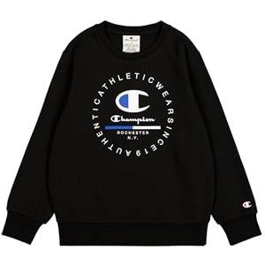 Champion Legacy Graphic Shop B (306838) – ultra-light soft compact powerblend fleece ronde hals sweatshirt voor kinderen en jongeren, zwart.