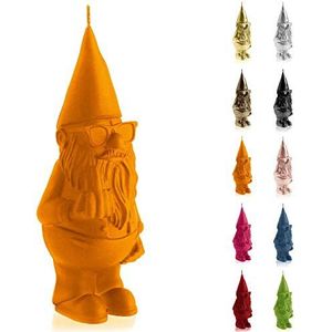 Candellana Gnome Low Poly kaars groot | hoogte 20,8 cm | oranje | handgemaakt in de EU