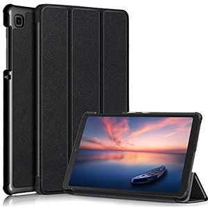 Beschermhoes voor Samsung Galaxy Tab A7 Lite 8,7 inch T220 / T225 2021, sta-functie van leer met magneten, inklapbaar, schokbestendig, voor tablets, zwart