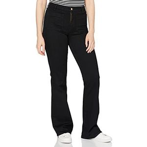 Wrangler dames jeans flare, zwart (Retro Black 111)