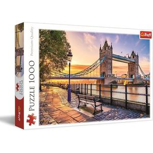 Trefl - Tower Bridge, Londen - Puzzel met 1000 stukjes - DIY puzzel met monumenten, creatief entertainment, vrije tijd, voor volwassenen en kinderen vanaf 12 jaar