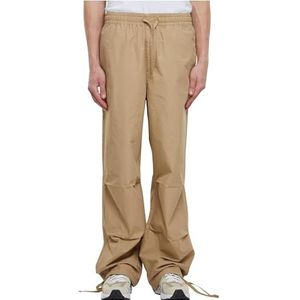Urban Classics Pantalon large en poplin pour homme, Beige uni, M