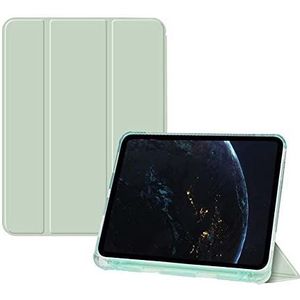 BXGH iPad 10.2 iPad 9 hoes 2021/iPad 8 generatie 2020/iPad 7 generatie 2019 generatie slanke harde achterkant met standaard voor iPad 10.2 inch - Matcha groen