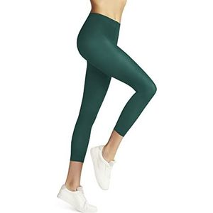 FALKE Pure Matt 50 DEN Capri dameslegging, halfondoorzichtig, dik, warm, wit, marineblauw, zwart, kort, effen, mat, middelhoge taille, ideaal voor herfst of winter, 1 paar, Turkoois (Verdigris 7426)